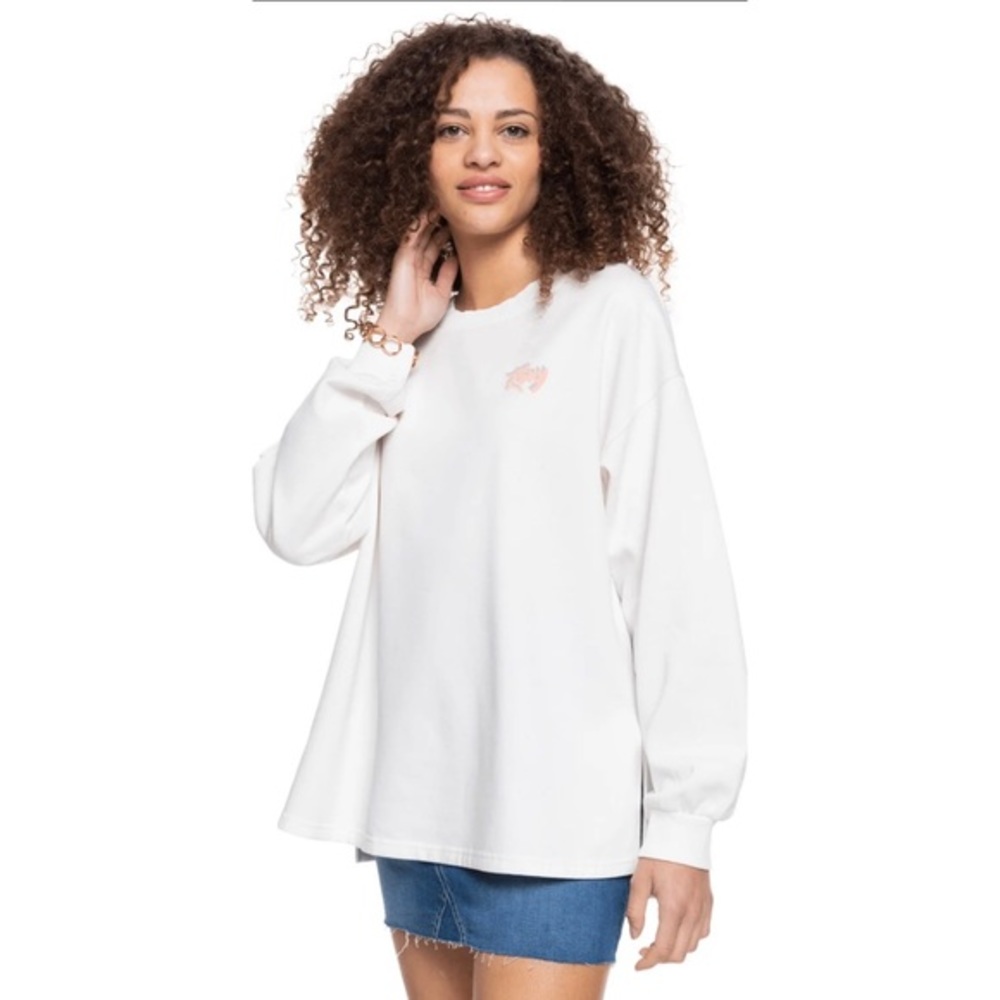ROXY // Snow White Love Song Crewneck Logo Sweatshirt Size XS